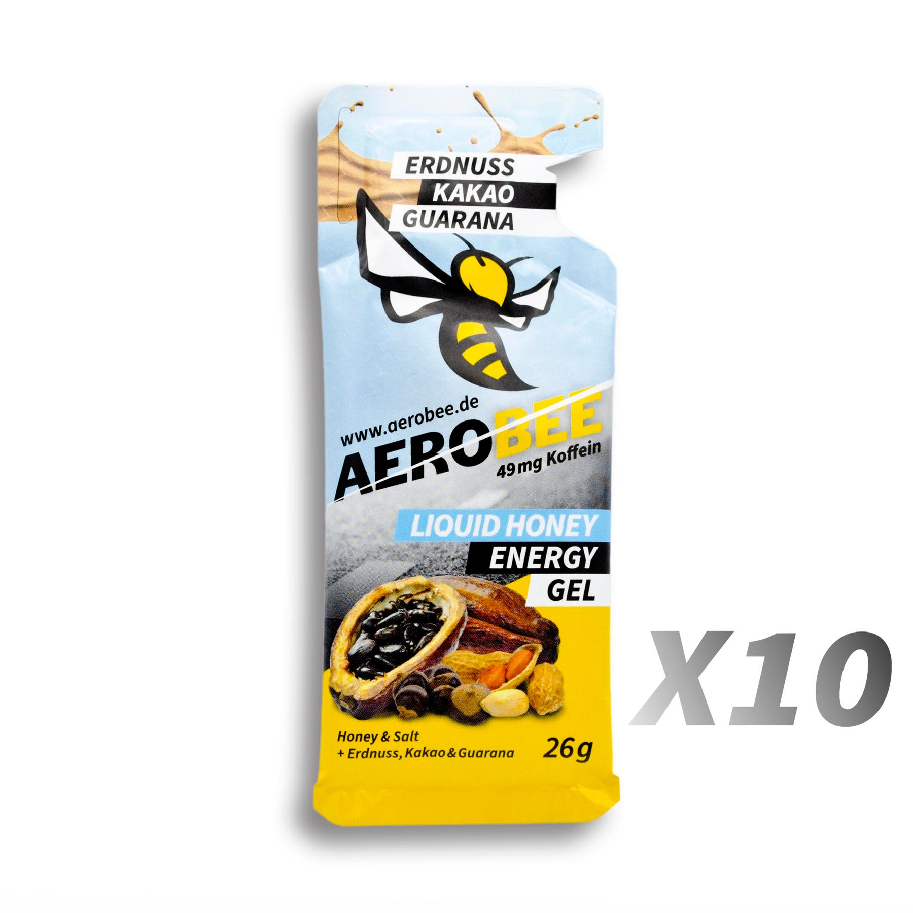 Peanut, Cocoa & Guarana LIQUID | AEROBEE Energy Gel