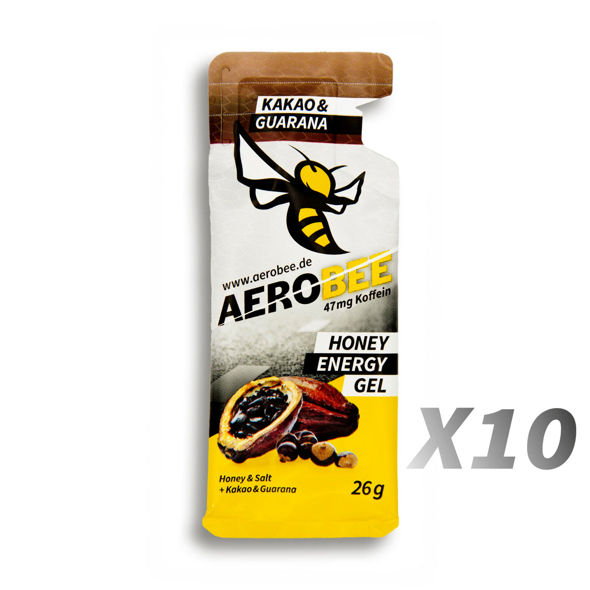 Gel énergétique CLASSIQUE au cacao et au guarana AEROBEE