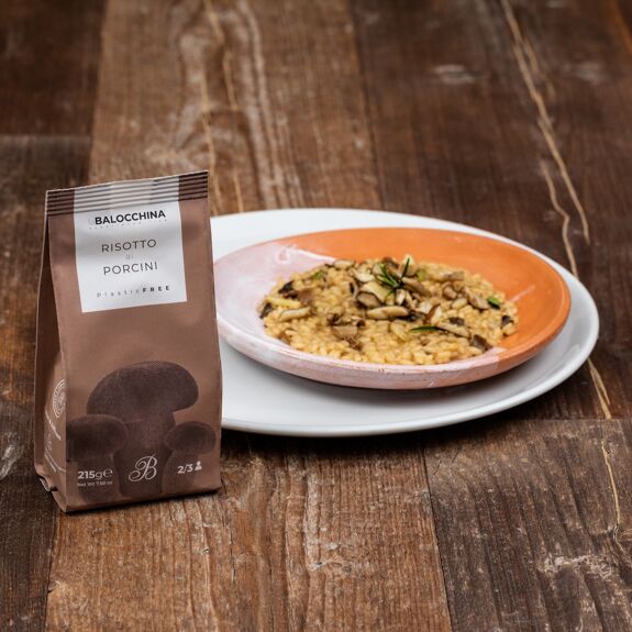 Porcini Mushroom Risotto 215g in Recyclable Paper | Quick & Easy, Gluten-Free Italian Tradition