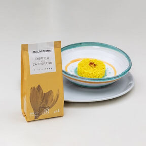 Saffron Risotto 215g in Recyclable Paper | Easy-to-Prepare, Gluten-Free Italian Tradition