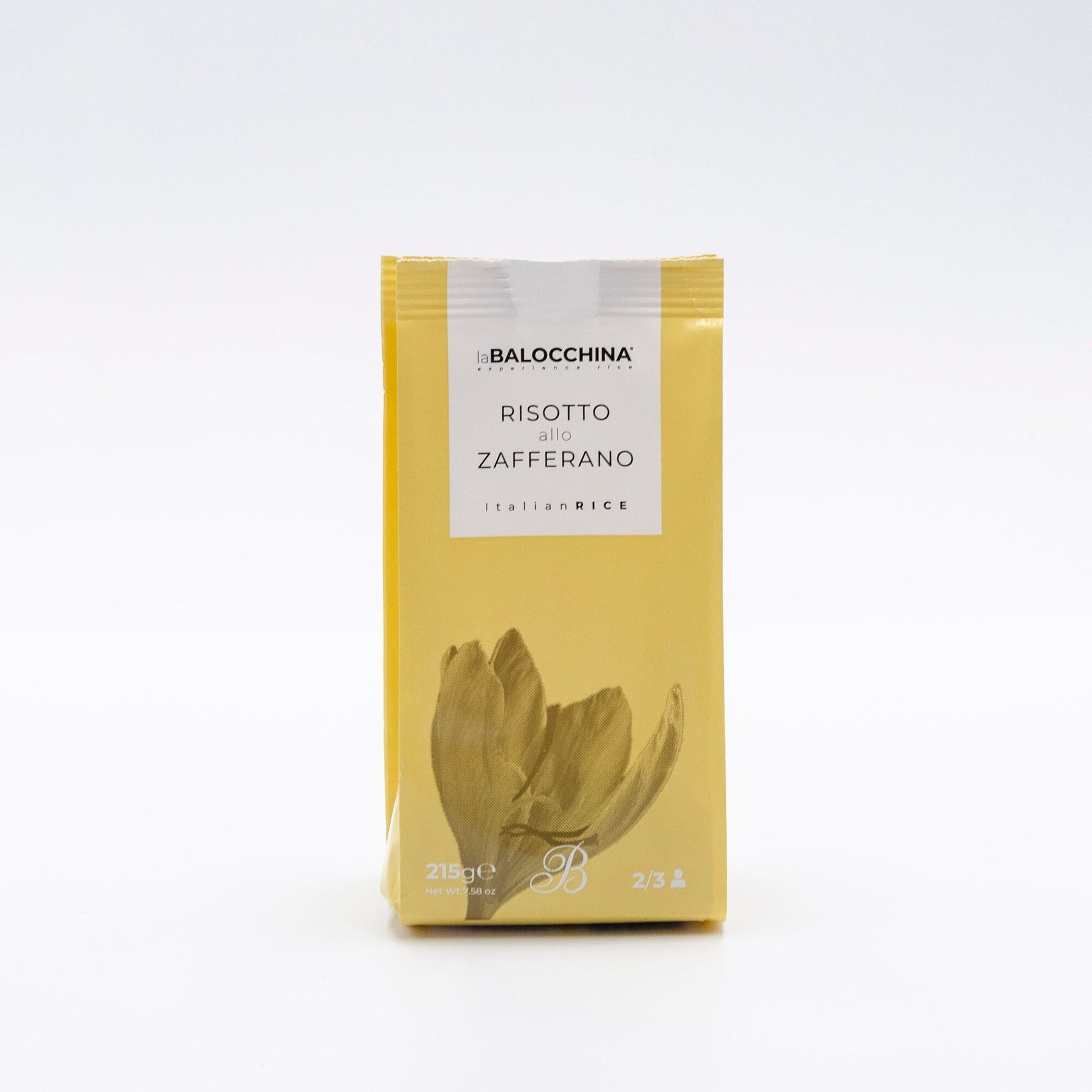 Saffron Risotto 215g in Recyclable Paper | Easy-to-Prepare, Gluten-Free Italian Tradition