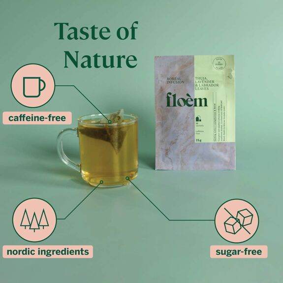 Nordic Herbal Tea – Thuya, Lavender & Labrador Tea | Caffeine-Free Antioxidant Infusion