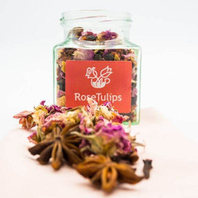 Pink Label Tea – RoseTulips | Blissful Berry & Cocoa Herbal Blend