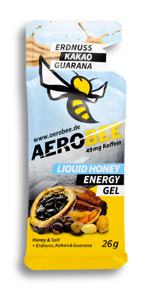 Gel énergétique AEROBEE LIQUIDE à la cacahuète, au cacao et au guarana