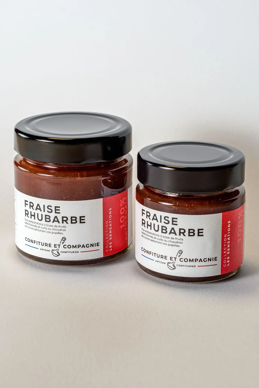 Confiture de fraises et de rhubarbe 