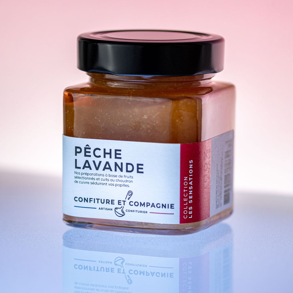 Confiture de pêche à la lavande 