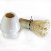 Mr.MATCHA® set: Matcha whisk (chasen) and whisk holder - white