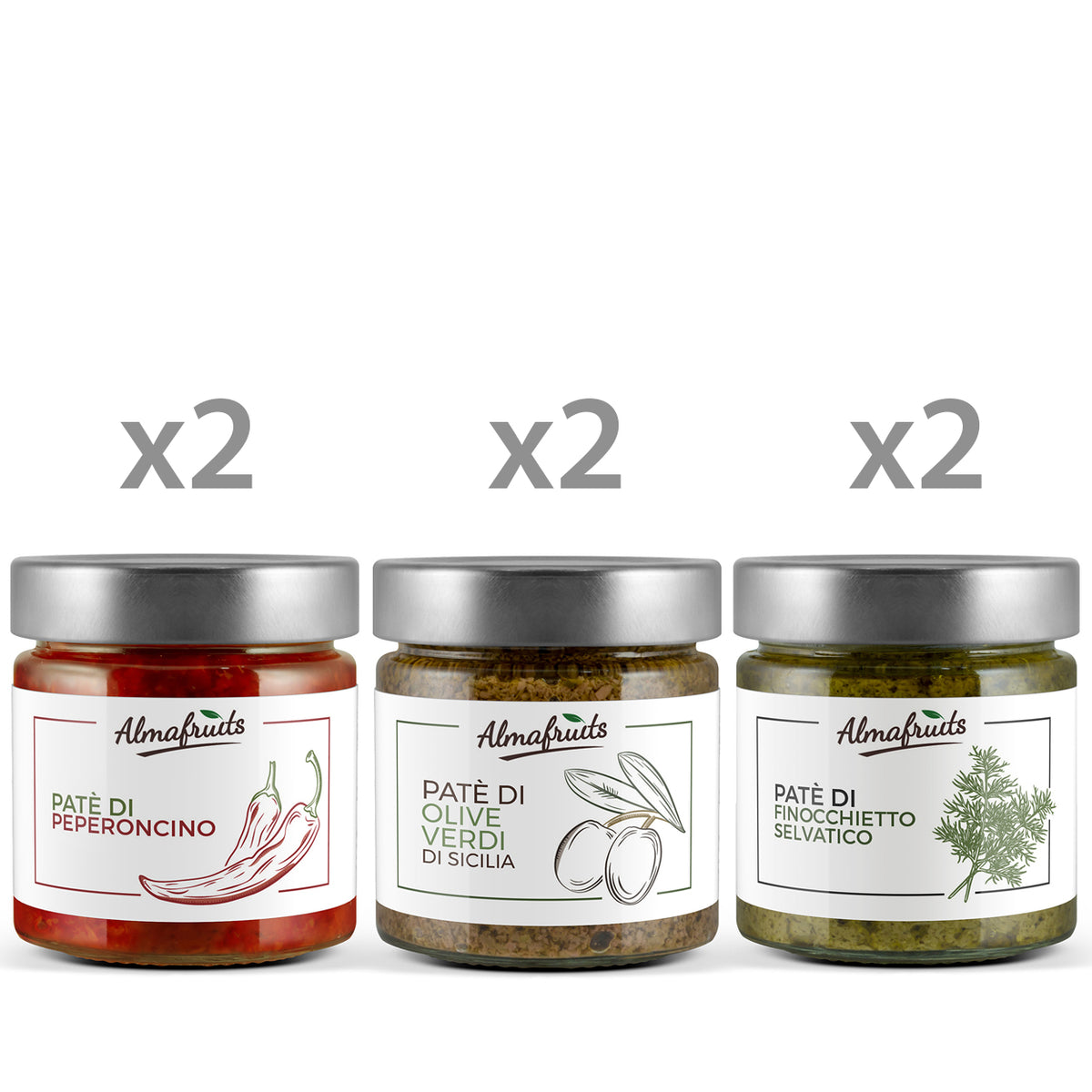ALMASICILY - Сицилийский пате, набор из 6-ти банок по 180 г. - Superalex.co