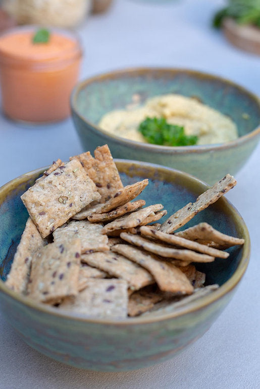 Rosemary & Flax Seed Crackers