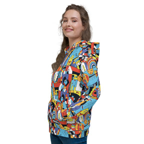 Uniseks hoodie met ayoka-patroon