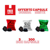 300 Coffee Capsules compatible with AmodoMio * - Mixed Flavors